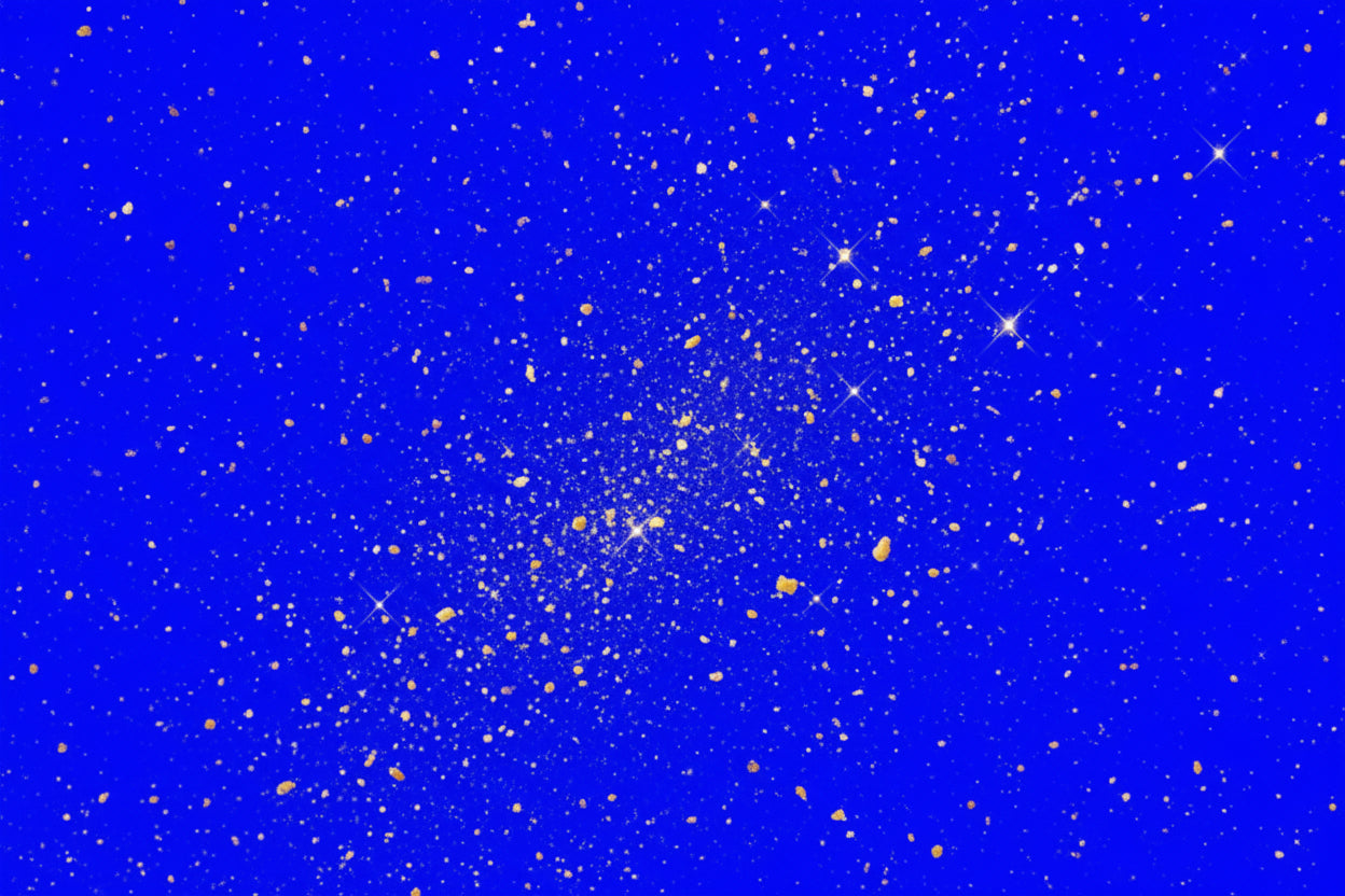 Gold bar with a blue background